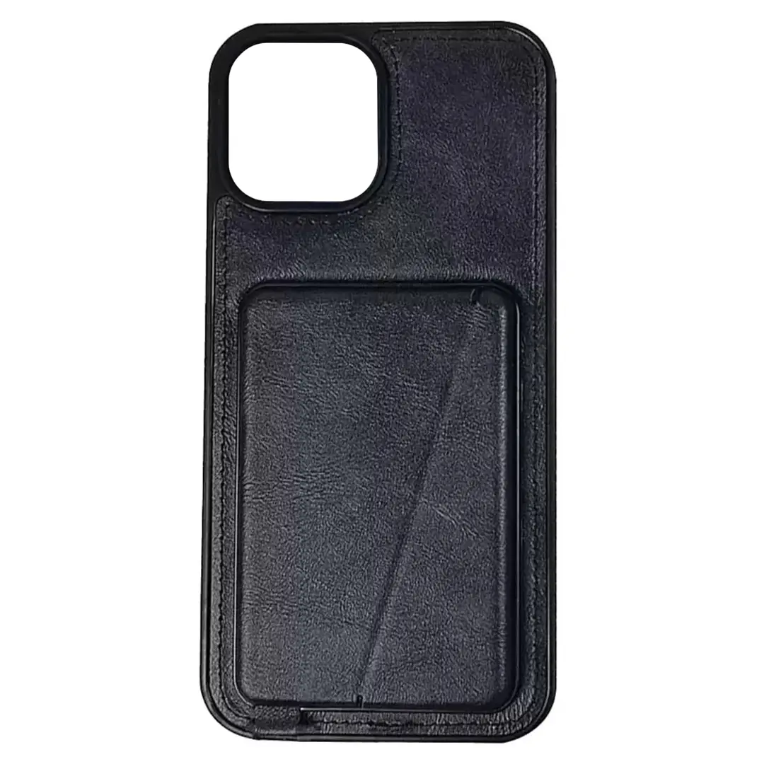 iPhone 15/iPhone 14/iPhone 13 Modern Hidden Card holder Case Black